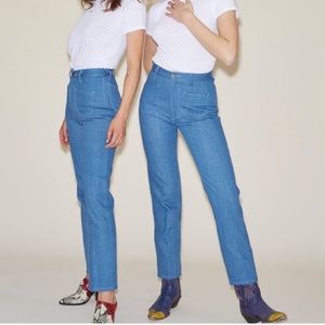 Vintage Lykke Wullf Ranch Pant in Medium Blue/ S